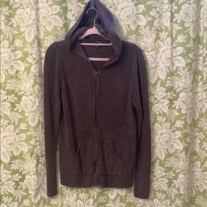 Barefoot Dreams Hooded Cardigan - Dark Brown